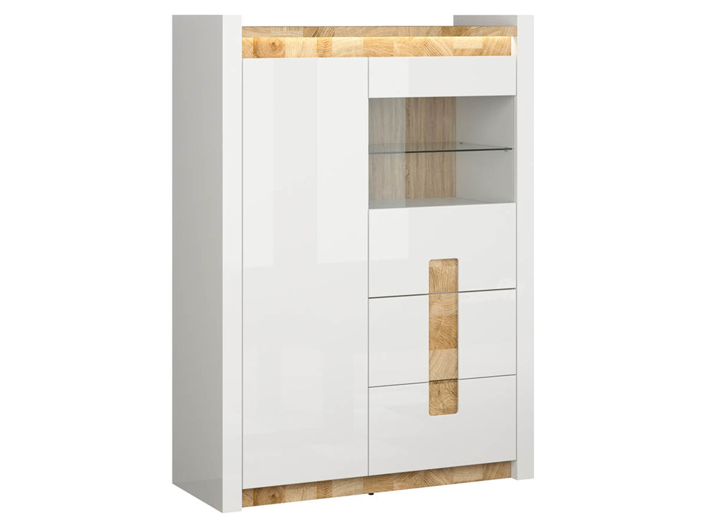 Alameda glass-door cabinet