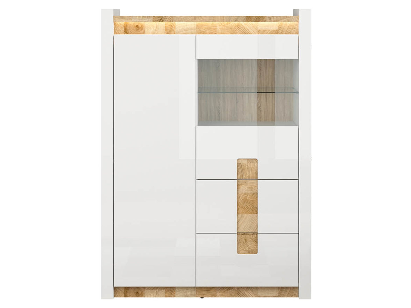 Alameda glass-door cabinet