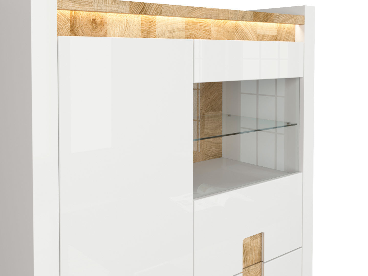 Alameda glass-door cabinet