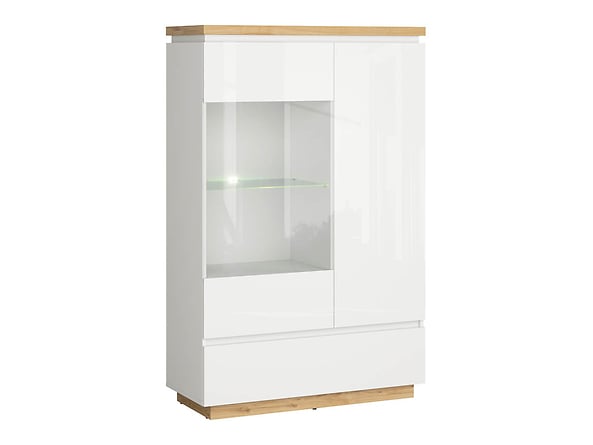 Erla glass-door cabinet