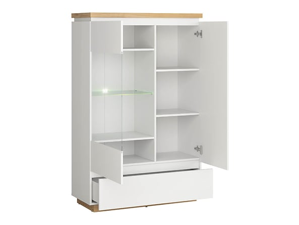 Erla glass-door cabinet