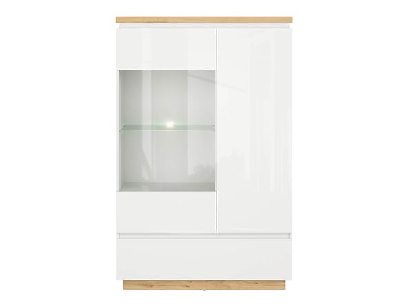 Erla glass-door cabinet